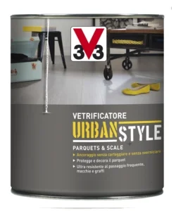Vetrificatore parquet - urban style - nero industriale brillante - 0,75 litri Nuova Collezione